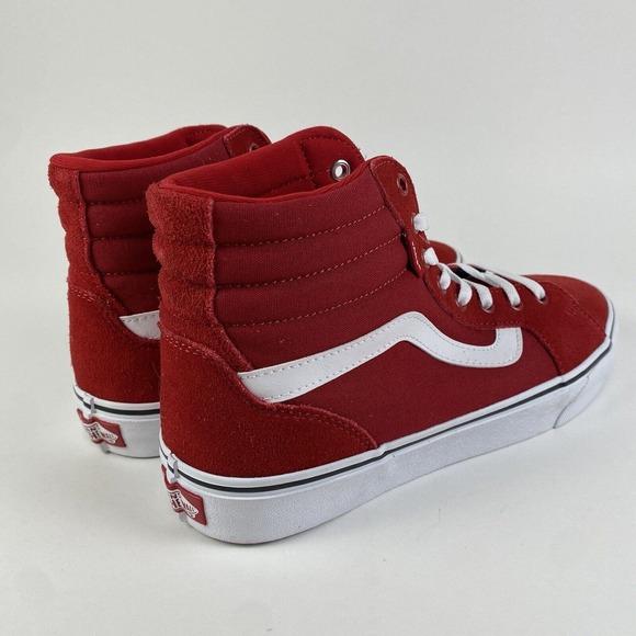 Vans Filmore Hi Suede & Canvas Sneakers Red Mens Size 11 Brand New - Picture 3 of 16